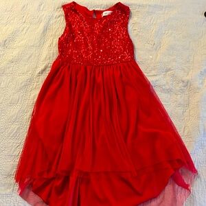 Poppies and roses Formal Red dress Girls size 8
